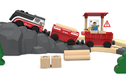 Battery Operated Train for Wooden Track, Motorized Train for Toddlers 3+ Years Old, 3Pcs Trains Toy Set Electric Trains Compatible with Thomas, Brio, Chuggington, Melissa and Doug