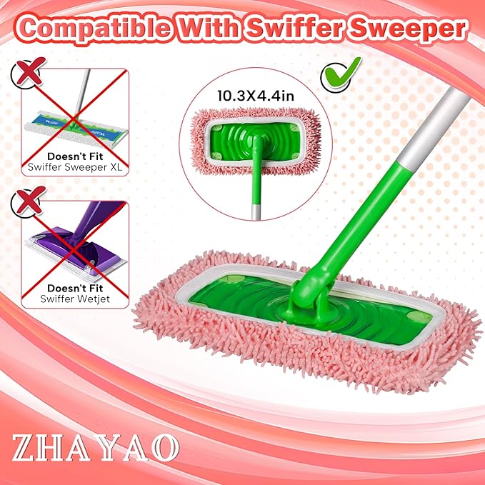 Reusable 100% Coral Fleece Mop Pads Compatible