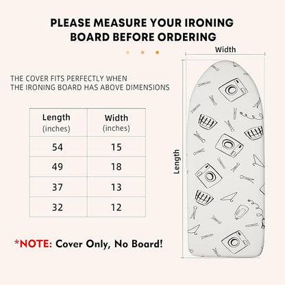Seiritex Table Top Ironing Board Cover 12 x 32 inch, 3 Layers Small Iron Board