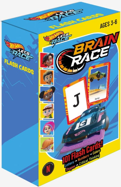 Hot Wheels Brain Race Flash Cards: 101 Cards for Preschool to Kindergarten Practice | Letters, Numbers, Colors & Shapes | Early Learning for Kids Ages 3-6