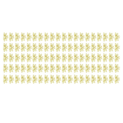 Kukyller 100PCS Small Gold Paper Clips, Small Metal Lotus Flower Shaped Paper Clips Decorative Paperclips Portable Office Supplies for Office School Home Desk Organizers