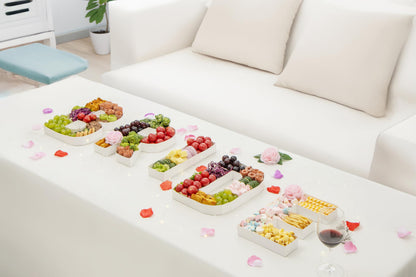 Pop Fizz Designs Charcuterie Board Letters I Baby or Bridal Shower Food Trays I Decorations Cardboard Letters for Charcuterie I Food Display Fillable Letters (Bride)