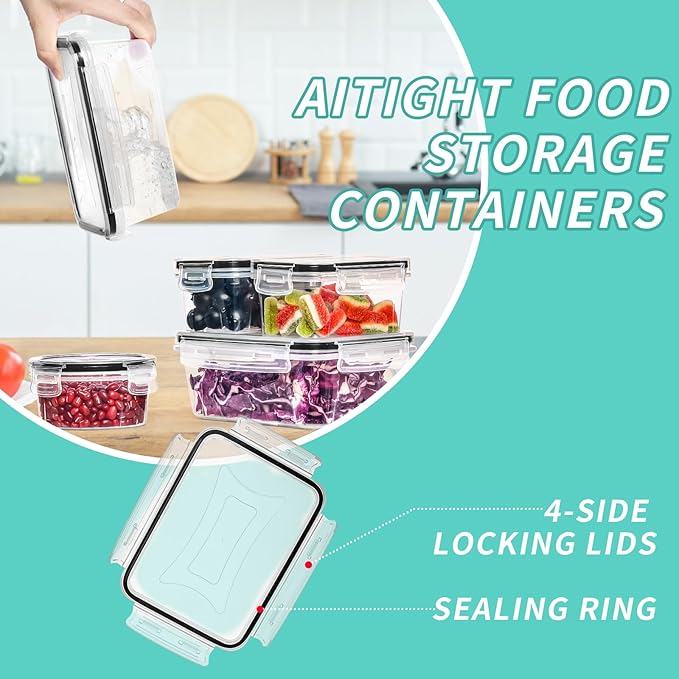 Skroam 72 piece Food Storage Containers Set