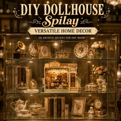 Spilay DIY Miniature House Kit for Adults, Miniature Dollhouse Kit