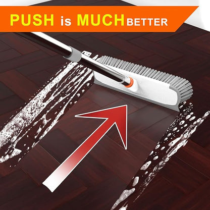 Floor Scrub Brush with Long Handle, Stiff Bristles Deck Brush, BITOPE