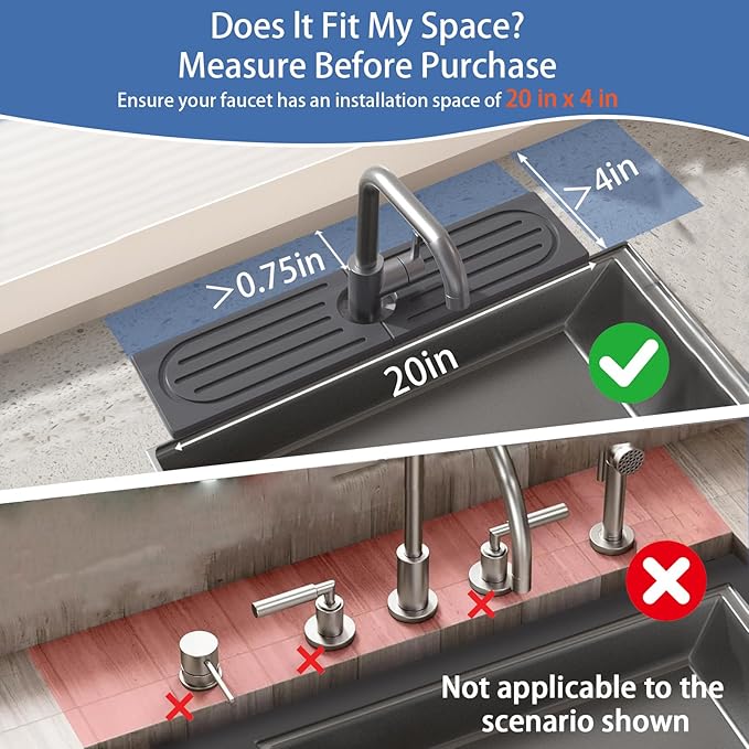 Kitchen Faucet Mat, Diatomite Sink Faucet Mat Splash Guard
