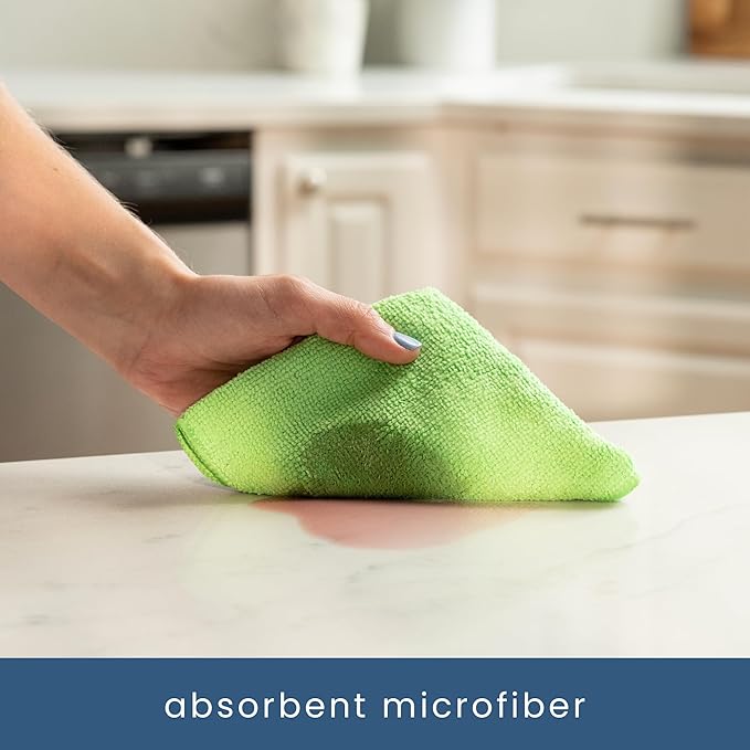 S&T INC. 50 Pack Microfiber Cleaning Cloth, Bulk Towels