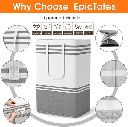 3 Pack Large Laundry Baskets, Laundry Hampers, Freestanding Waterproof