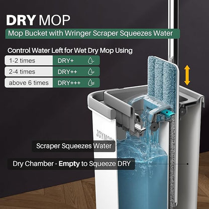 JOYMOOP White Flat Mop & Bucket
