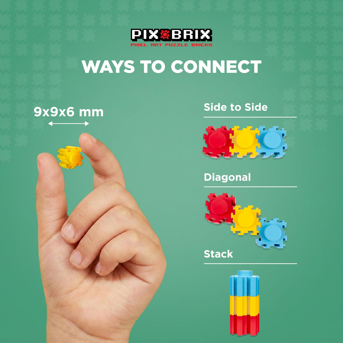 Pix Brix Pixel Art Puzzle Bricks Christmas Scene Puzzle with Display Box Patented Colorful Building Bricks, Create 2D and 3D Builds A Fun, Festive Pixel Art Set for Kids and Adults