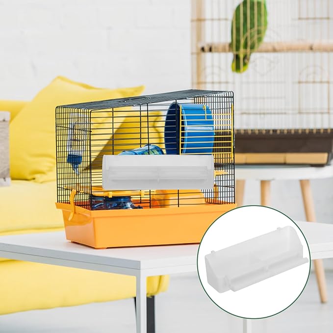 FRCOLOR Automatic Hanging Bird Feeder 2pcs Anti-Splash Parrot Food Tray Garden Seed Dispenser Outdoor Bird Feeding Supplies