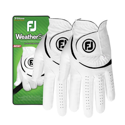 FootJoy Golf MRH WeatherSof (2 Pack) Glove White Large
