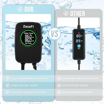 Aquarium Heater 300W, Fish Tank Heater with High-Temperature Protection and Turtle Tank Heater with Automatic Power-Off When Leaving Seawater or Freshwater.
