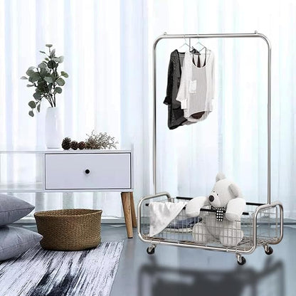 Garment Rack With Storage Baskets, Clothing Rack