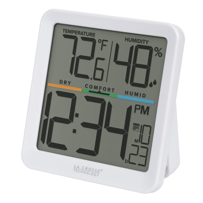 La Crosse Technology 302-1408-TBP Indoor Comfort Meter with Time & Date