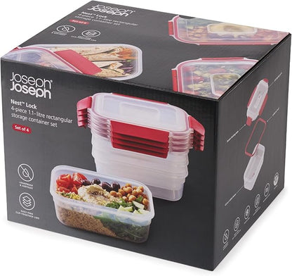 Joseph Joseph Nest Lock 8-piece Plastic BPA Free Food Storage Container Set