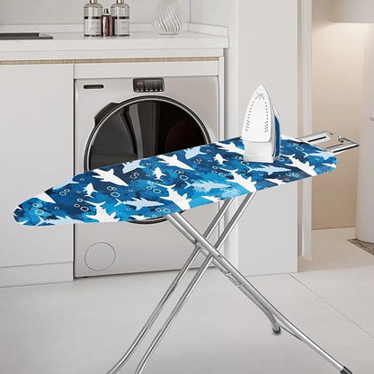 Blue Shark Ironing Board Cover and Pad Soft Fabric Cover