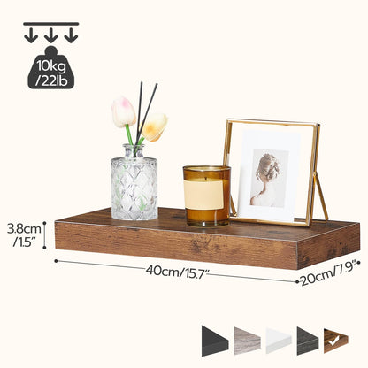 HOOBRO Floating Shelves for Wall and Wire Cube Storage Organizer, Wall Mounted Shelf Set of 2, 9-Cube Shelves, Modular Shelves with Metal Grid, DIY Closet Cabinet, BF40BJ01-BF09CW01