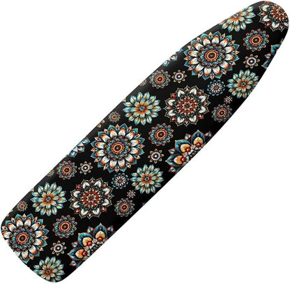 15x54 Inch Ironing Board Cover, Bohemian Mandala Flower Printed Ironing Board