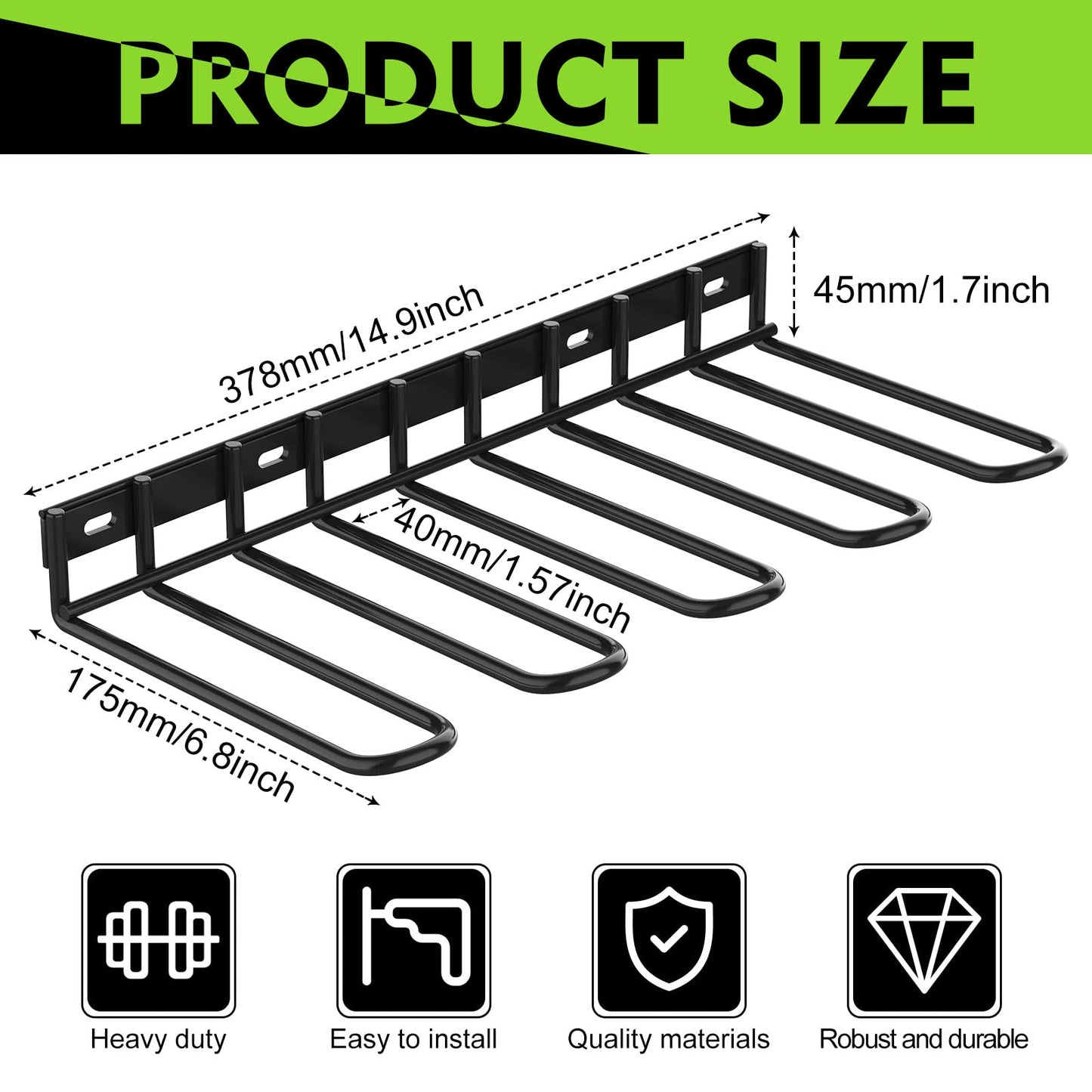 ENONCI Power Tool Organizer, Drill Holder Wall Mount,Thickened Drill Rack,50 lb Garage Storage Heavy Duty Drill Organizer Utility Storage Rack for Dewalt Milwaukee Ryobi Cordless Tools
