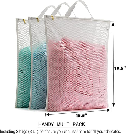 Tenrai Laundry Bag Mesh Wash Bag，Use YKK Zipper，Tote Bag Bathroom Hanging