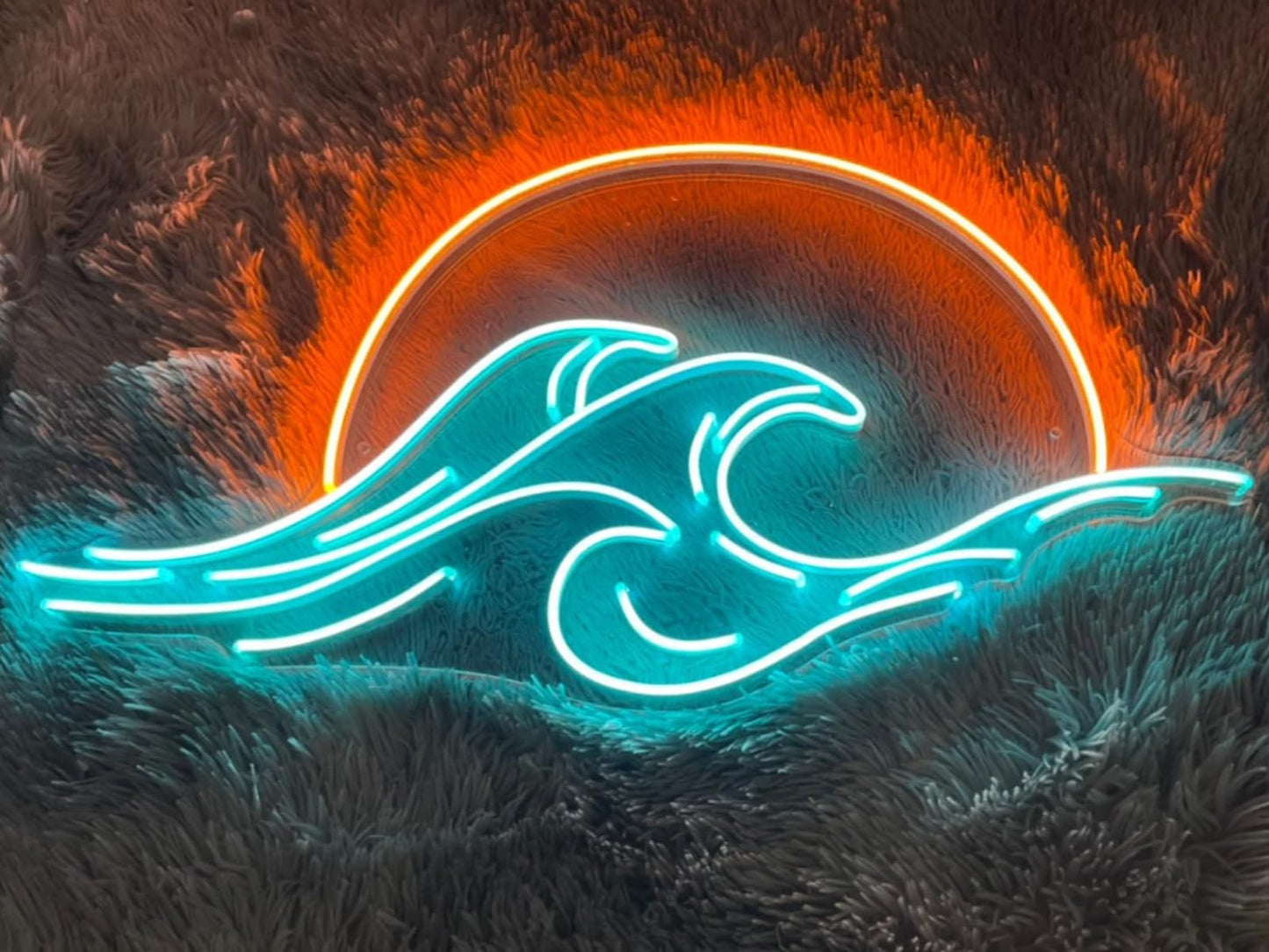 LED Decorative Lights USB Mountains Sunrise Sunset Led Neon Signs Home Decoration Wall Art Holiday Gift Brightness Adjustable 16.5''x11.8''