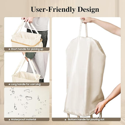 Large Laundry Hamper, 75L Waterproof Laundry Basket