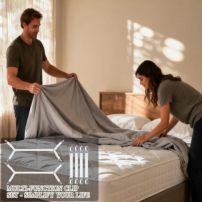 16 Pcs Bed Sheet Straps Sets-2 Style Adjustable Bed Sheet Fasteners Holders