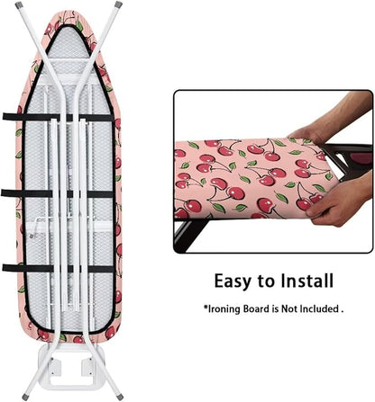 Cherry Pink Ironing Board Cover and Pad Iron Pad Covers Resist Scorching and