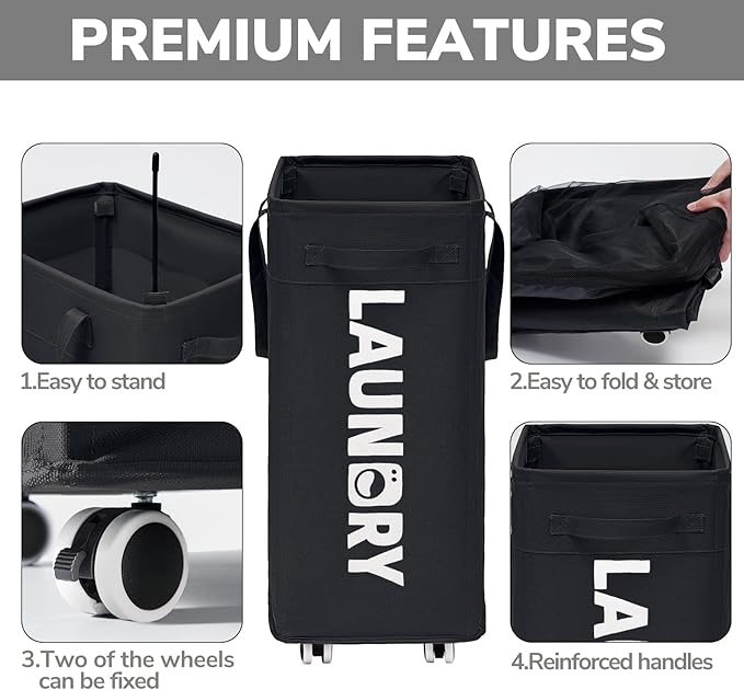 Goodpick Black Laundry Hamper