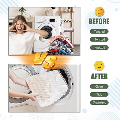 GWT 4Pcs 3D Mesh Laundry Bags