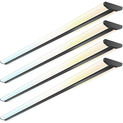 TychoLite 8FT LED Shop Lights, 100W 11500LM Ultra Slim Wraparound Light, 3000K/4000K/5000K CCT & 60W/80W/100W Selectable, Linkable 8 Foot LED Strip Fixture for Garage, Office, Warehouse, 4 Pack