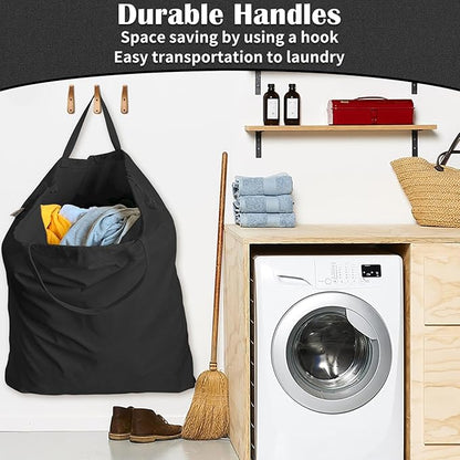 Canvas Laundry Bag 40"W x 35"H, Thick Canvas Laundry Bag