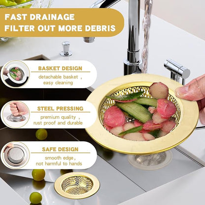 RQYEKDO Kitchen Sink Strainer Stainless Steel