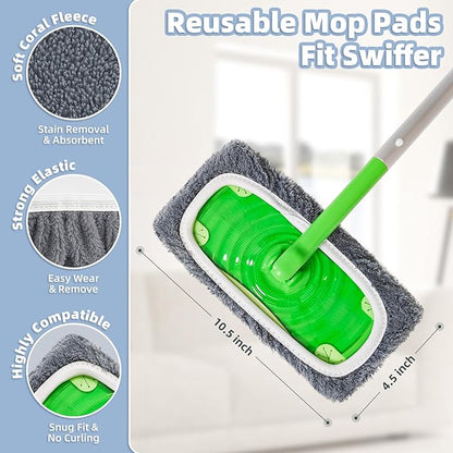 Reusable Dry Sweeping Cloths Microfiber Wet Pads Refill Compatible