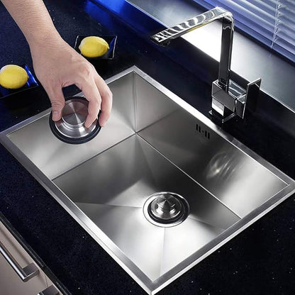 2 PCS Stainless Steel Kitchen Sink Stopper, Large Wide Rim 3.38" Diameter