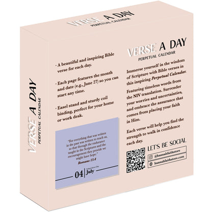 Verse A Day Perpetual Calendar | Enjoy it Year After Year, 365 Christian Verses from the NIV Bible to Inspire Your Daily Devotional, Positive Inspirational Religious Daily Verses for Men & Women