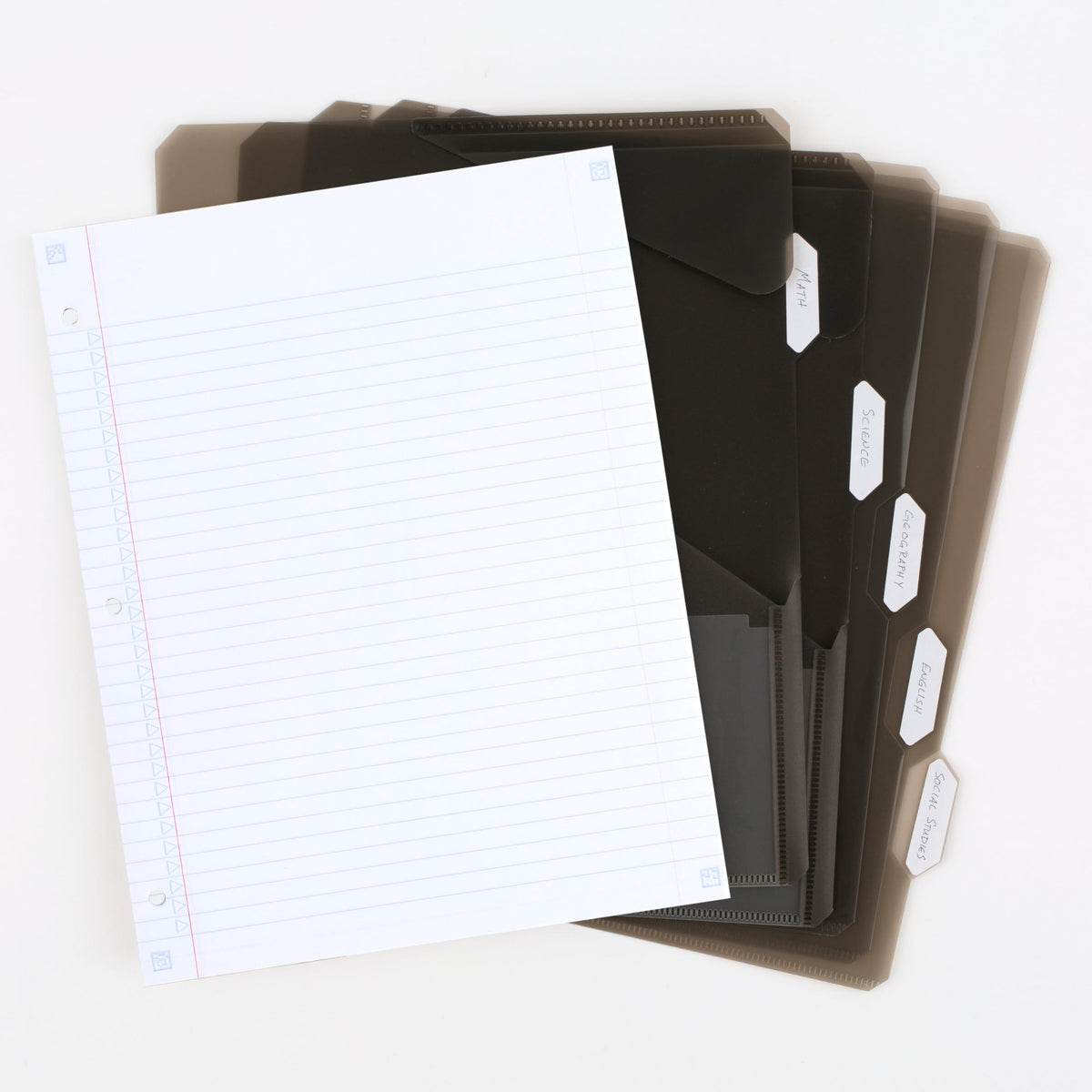 Five Star Flex Refillable Notebook + Study App, College Ruled Paper and 1 Inch TechLock Ring Binder with Customizable Cover, Pockets, Tabs and Dividers, 200 Sheet Capacity, White (29326AE2)