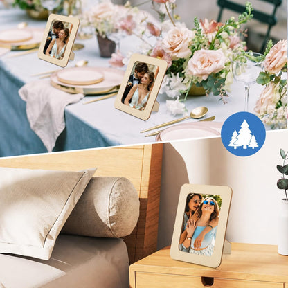 Oungy Craft Picture Frames 40 Pcs, 4 x 6 Style Paintable Wooden Frame Blanks, Natural Plywood Photo Frames for Classroom Crafts, Party Tables, DIY Decor