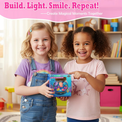 Axolotl Gifts for Girls & Boys – DIY Glow Jar Toy with LED – Cute Axolotl Night Light Arts and Crafts for Kids Ages 4 5 6 7 8-12 Year Old – Great Room Decor, Birthday Decorations & Easter Gifts