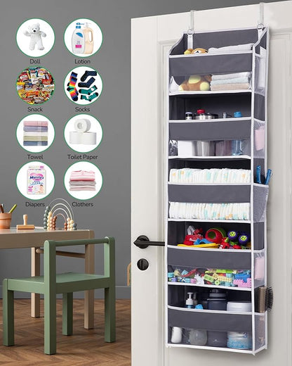 ULG 2 Pack 5-tier Over the Door Organizer Dark Gray
