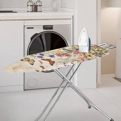 ZDCUSTOM Colorful Floral Butterfly Print Ironing Board Cover 15 x 54 inch