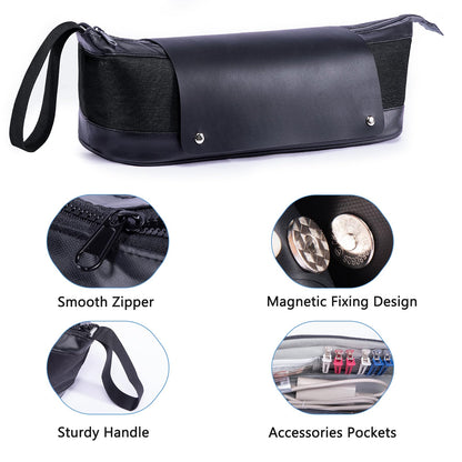 Large Hair Tools Travel Bag with Iron Mat - 2in1 Hair Tools Organizer for Hair Dryer Brush, Flat Irons, Straighteners, Curling Irons, Hair Bag, Makeup Bag, Cosmetic Bag for Travel Essentials