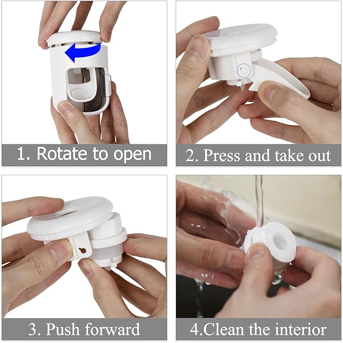 4 Pack Toothbrush Holder Wall Mounted