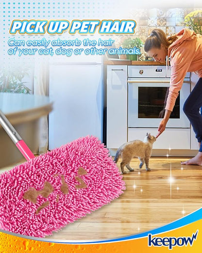 Keepow 8 Pack Reusable Mop Pads Compatible