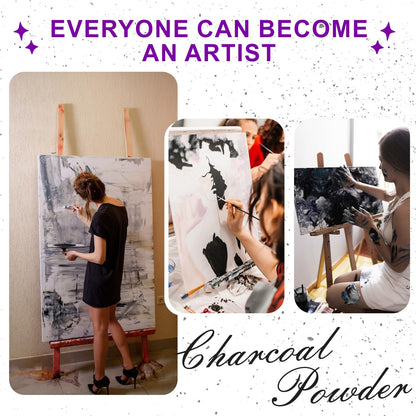 Eyaeyao Premium Charcoal Powder for Drawing and Art, Drawing Charcoal for Sketching, Shading, Blending with Beginners & Pro Artists (16 Ounces)