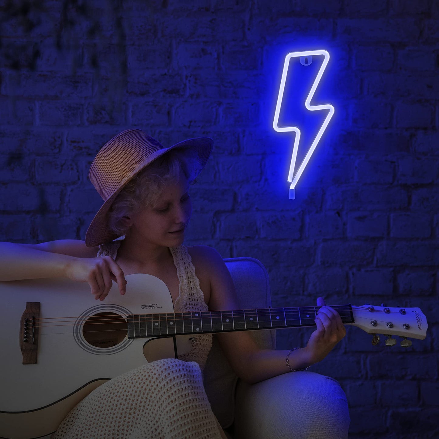 Lumoonosity Planet Neon Sign - USB Powered Saturn LED Light with On/Off Switch, Planet Led Sign for Wall Decor - Aesthetic Hanging Saturn Neon Light for Bedroom, Gaming Room