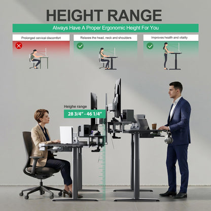 JWX 72" Height Adjustable Gaming Desk, 3-Zone Creator Workstation with Acrylic RGB Lighting, Keyboard Tray & Full Desk Mouse Pad, Dual Motor Sit Stand Desk for Streaming, Studio & Home Office