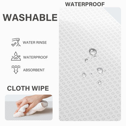 Login Life 12 Pcs Refrigerator Liners for Glass Shelves Washable and Cuttable，Waterproof Oilproof，Suitable for Non-Adhesive Shelf or Drawer Liner，Easy to Clean, Ideal Household Essentials