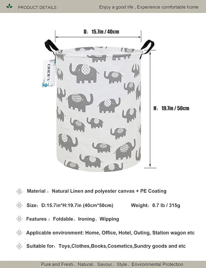 Round waterproof laundry basket gift basket, suitable